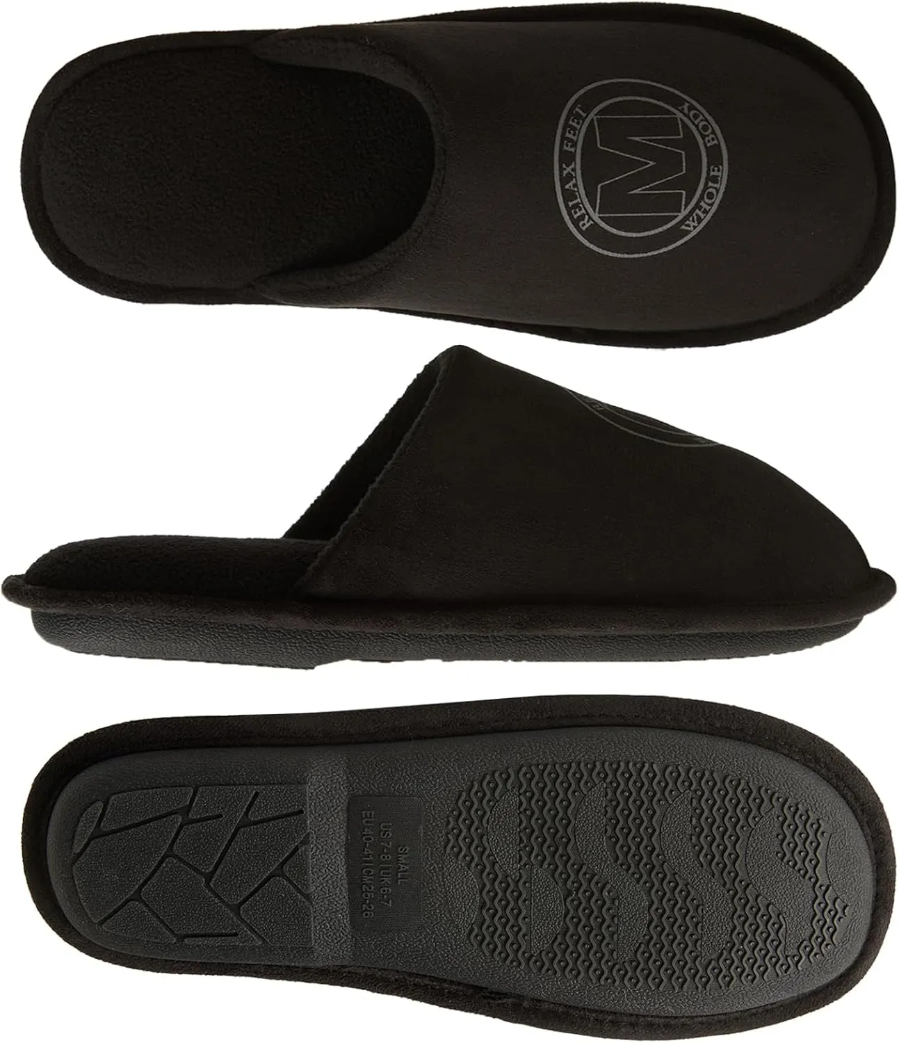 WALKFUN House Slippers for Men Two-Tone Indoor Slip on House Shoes Memory Foam Home Full Toe Comfortable Home Slippers Indoor Outdoor