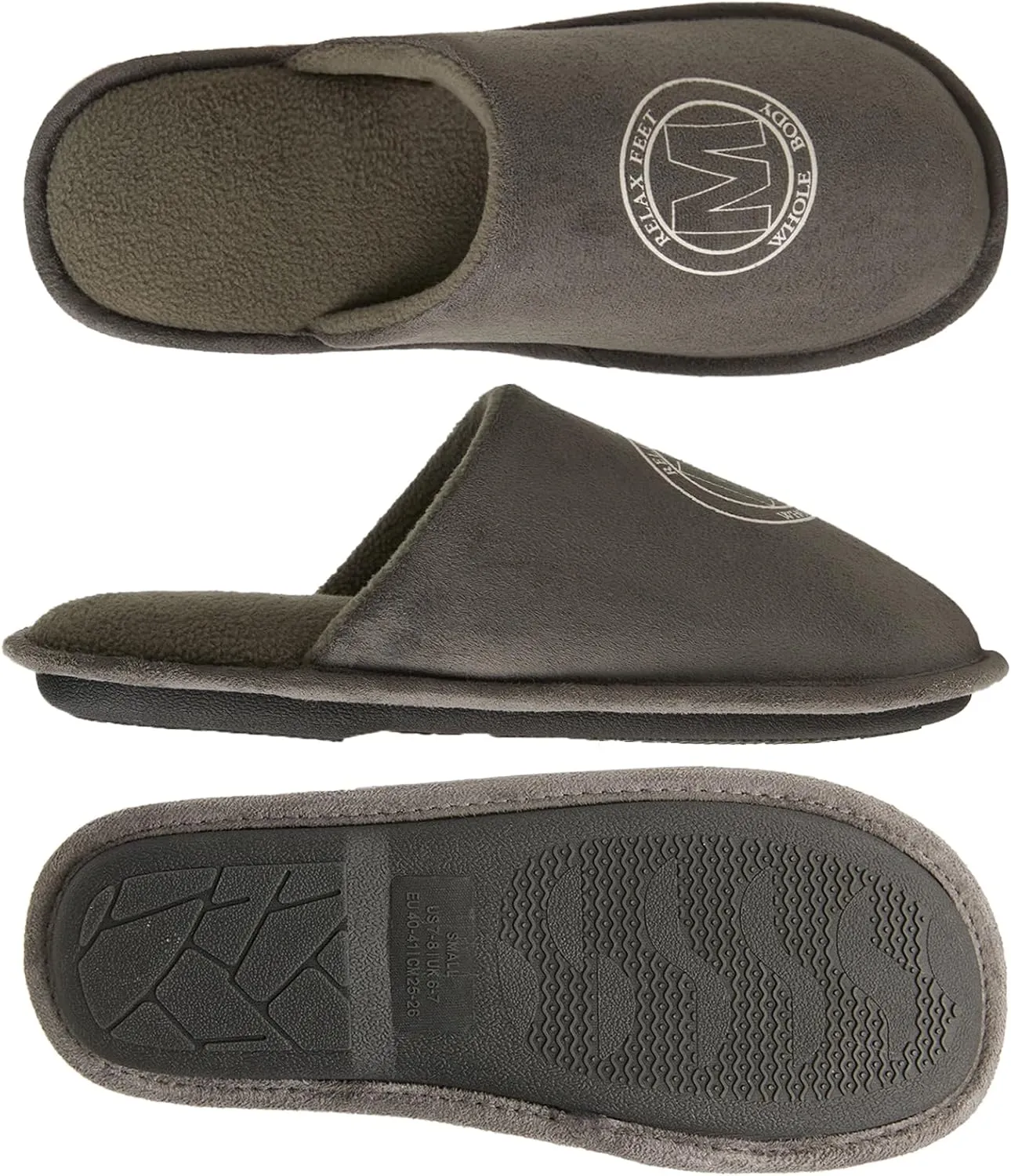 WALKFUN House Slippers for Men Two-Tone Indoor Slip on House Shoes Memory Foam Home Full Toe Comfortable Home Slippers Indoor Outdoor