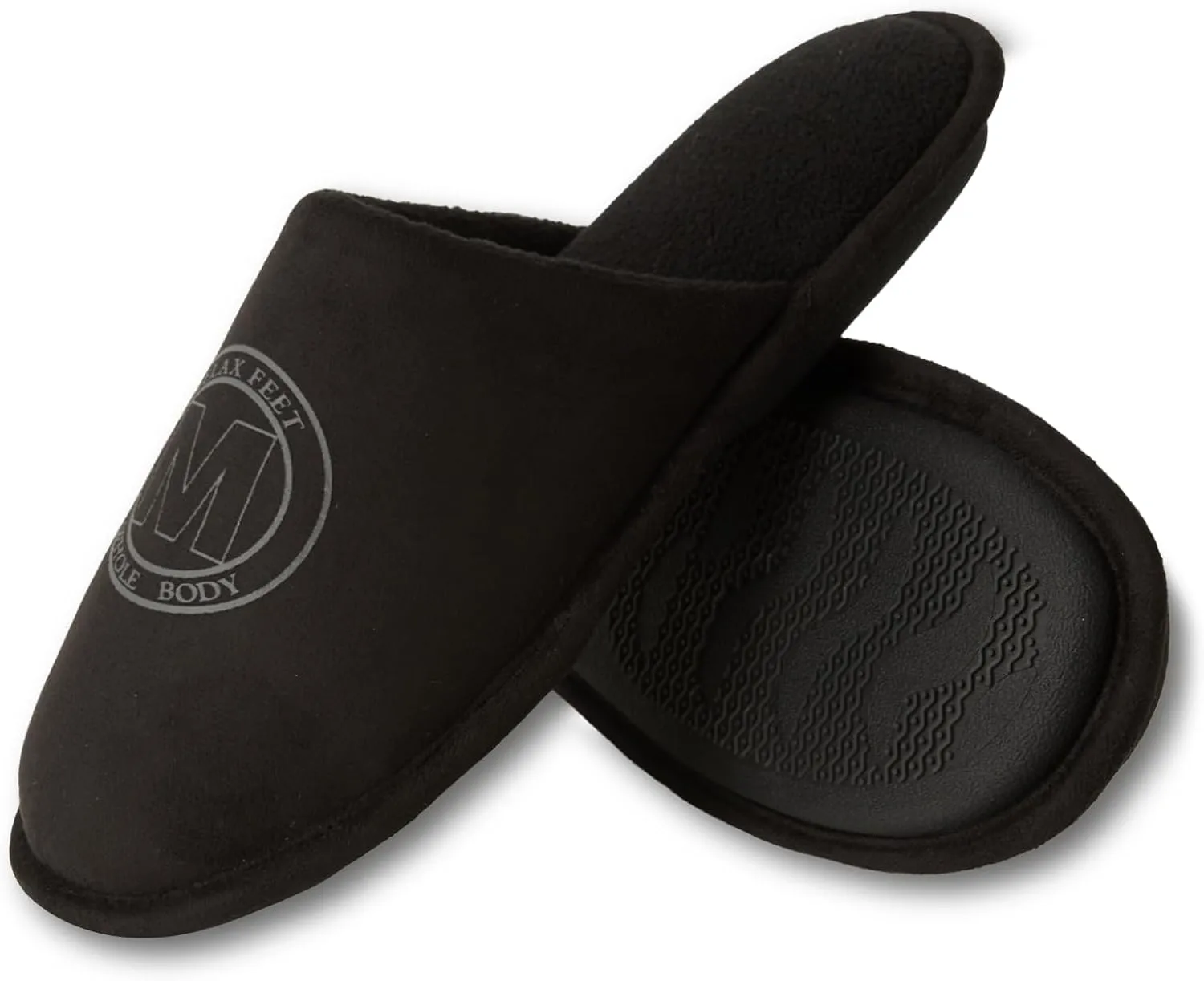 WALKFUN House Slippers for Men Two-Tone Indoor Slip on House Shoes Memory Foam Home Full Toe Comfortable Home Slippers Indoor Outdoor