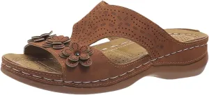 Wedge Orthopedic Sandals for Women Fishmouth Hollow Out Stylish Breathable Wedge Sandals Floral High Heeled Flat Wedge Slippers Summer Outdoor Walking Wedge Shoes