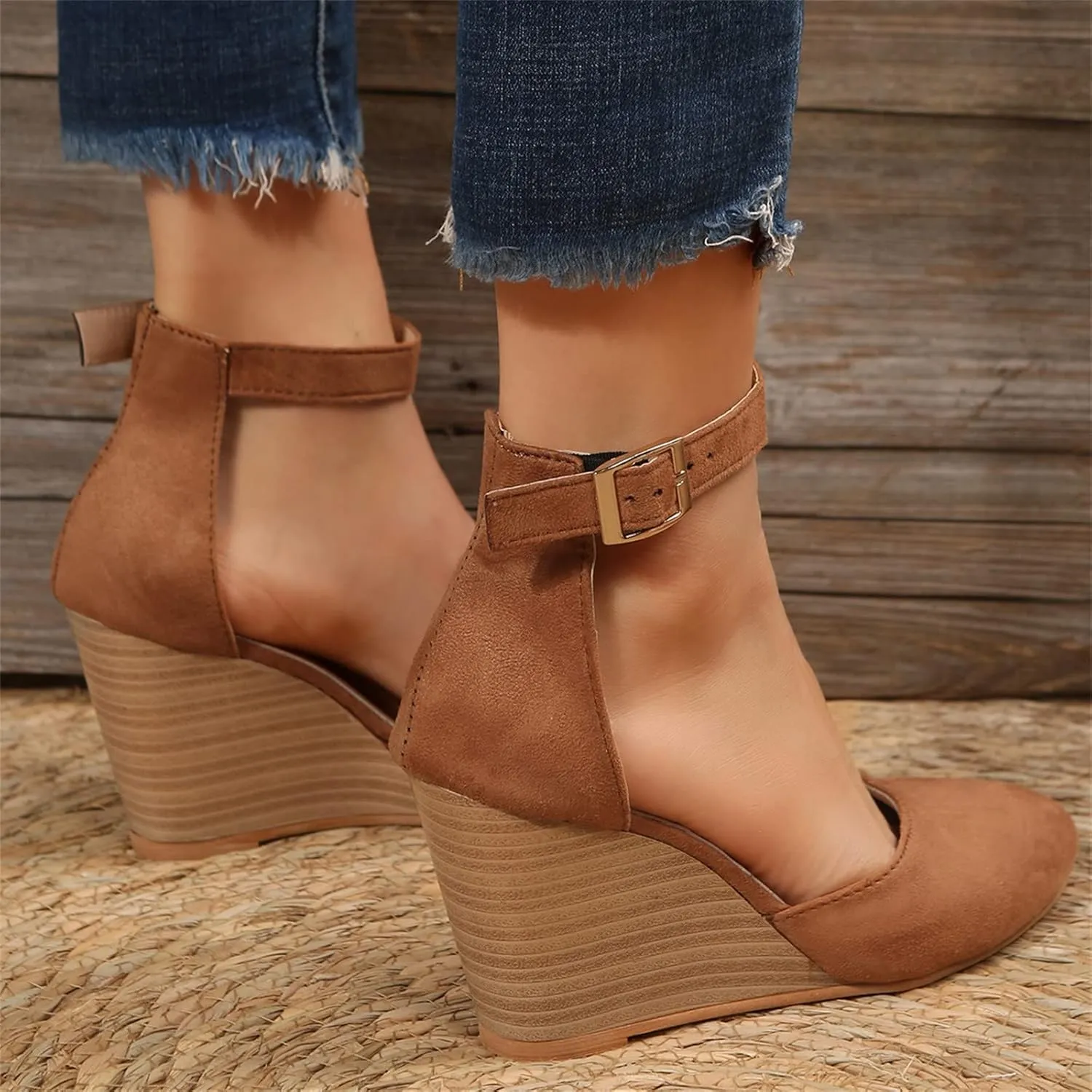 Wedge Sandals for Women Crisscross Elastic Straps and Open Toe Comfortable with Lightweight Platform for All Day Comfortable Orthopedic Sandal Beach Dressy Flip Flops for Wide Toe 2025 Spring