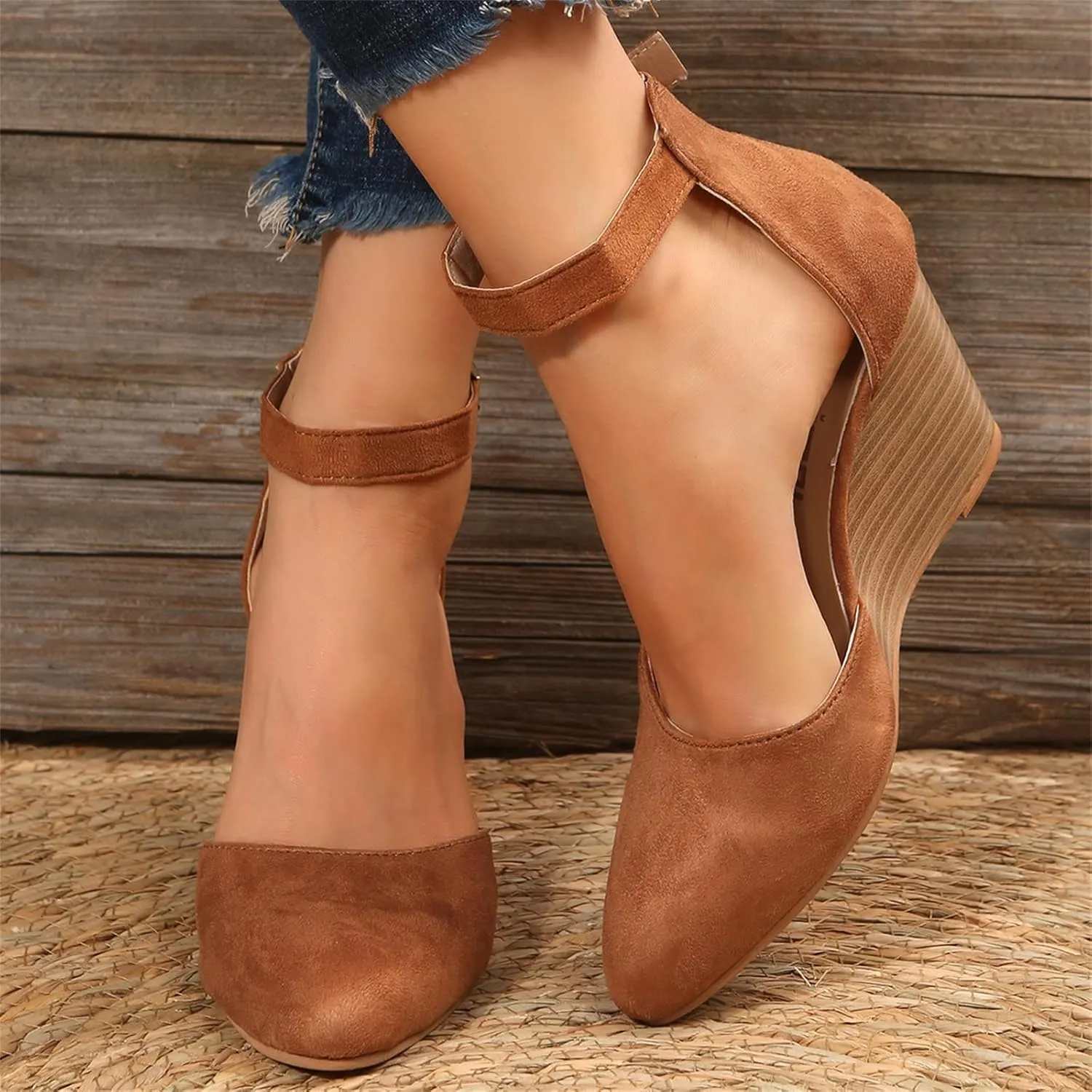 Wedge Sandals for Women Crisscross Elastic Straps and Open Toe Comfortable with Lightweight Platform for All Day Comfortable Orthopedic Sandal Beach Dressy Flip Flops for Wide Toe 2025 Spring