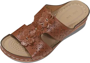 Wedge Sandals for Women Double Buckle Ankle Strap and Peep Toe Platform Heels for Secure Fit and Breathability Orthopedic Sandal Beach Dressy Flip Flops for Wide Toe 2025 Spring