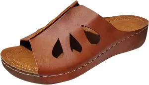 Wedge Sandals for Women Dressy Orthopedic Non Slip Sandals Hollow Out Open Toe Slingback Beach Slippers Soft Sushion Lightweight Walking Outdoor Shoes