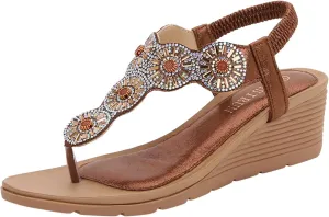 Wedge Sandals for Women Elasticized Crisscross Straps Slip On Platform Slides with Cushioned Footbed for All Day Wear Orthopedic Sandal Beach Dressy Flip Flops for Wide Toe 2025 Spring