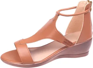 Wedge Sandals for Women Orthopedic Arch Support Slide Sandal Open Toe Platform Heels Casual Walking Beach Shoes Orthopedic Sandal Beach Dressy Flip Flops for Wide Toe 2025 Spring