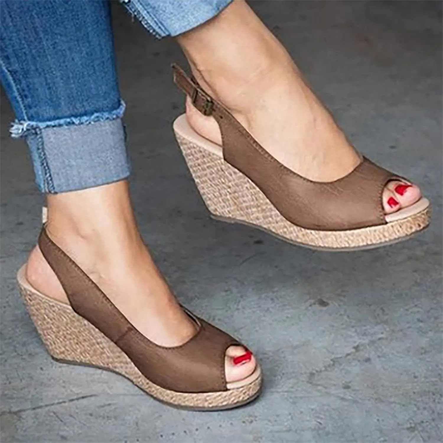 Wedge Sandals for Women Slip On Shoes Resistant Sole Slide Mules with Back Zipper and Open Toe for Casual Summer Breathable Wear Orthopedic Sandal Beach Dressy Flip Flops for Wide Toe 2025 Spring