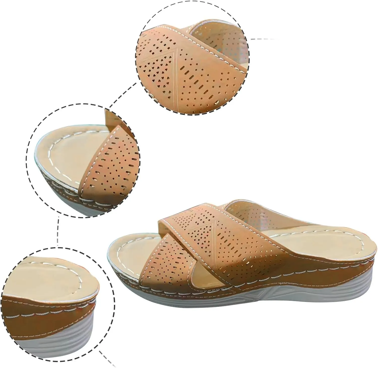 Wedges Sandals For Women Orthopedic Sandals Platform Wedge: Comfortable Dressy Casual Summer Beach Shoes Slides Walking Flip Flops for Women