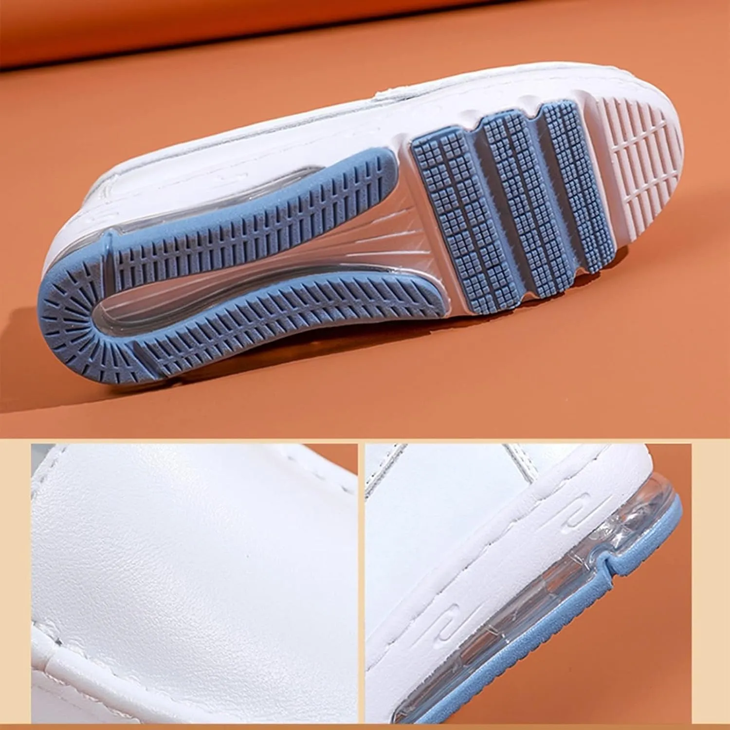 White Healthcare Nursing Shoes Women,Professional Comfortable Orthopedic Nurse Work Shoes,Breathable Soft Non-Slip Sole Loafers Food Service Chef Shoes,with Arch Support