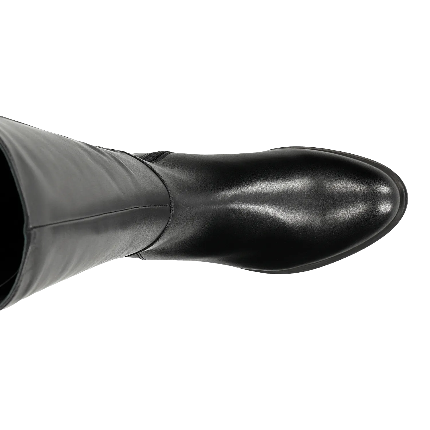 Wojas Black Insulated Leather Knee High Boots with Straps | 7101171