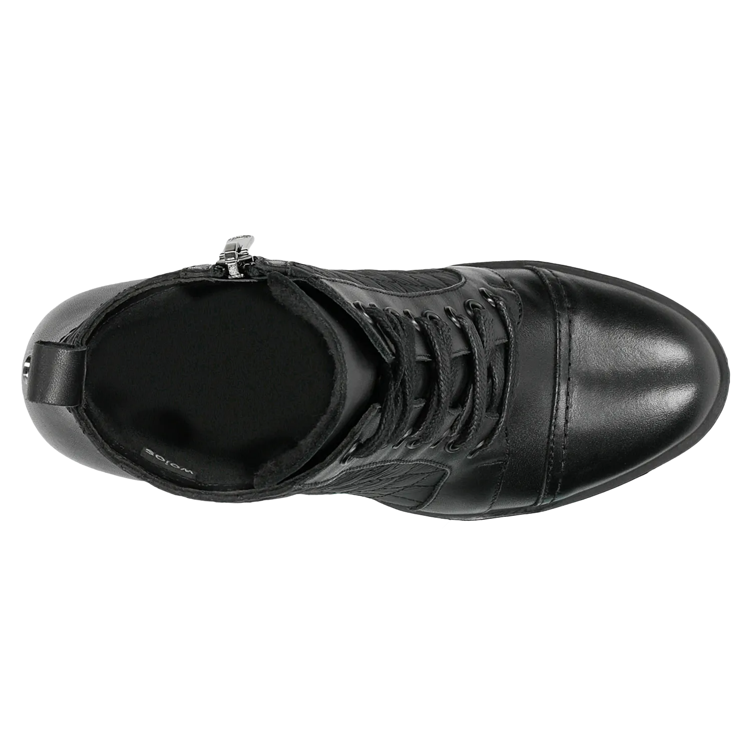Wojas Black Quilted Leather Ankle Boots | 6405681