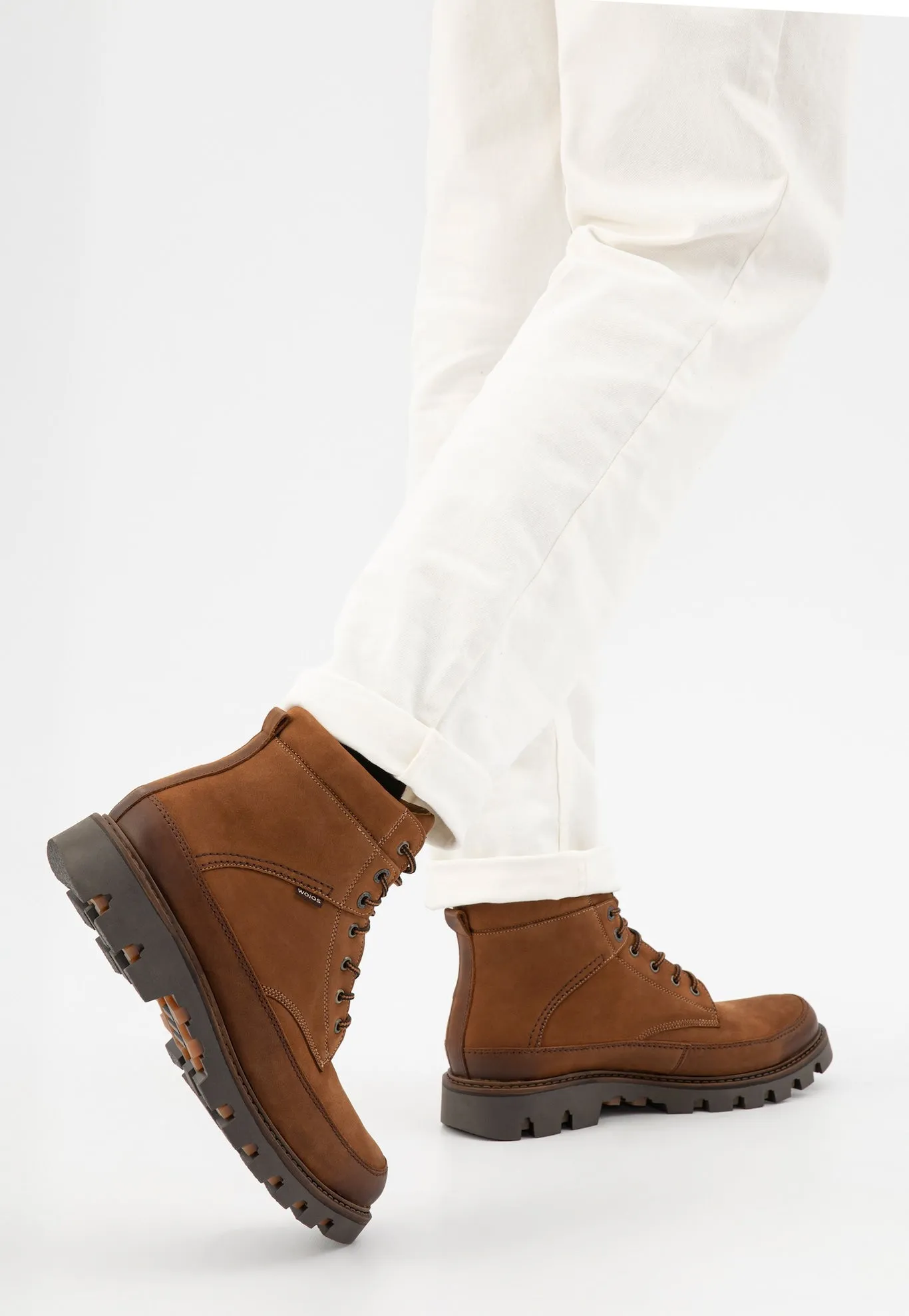 Wojas Light Brown Insulated Leather Ankle Boots | 2409873
