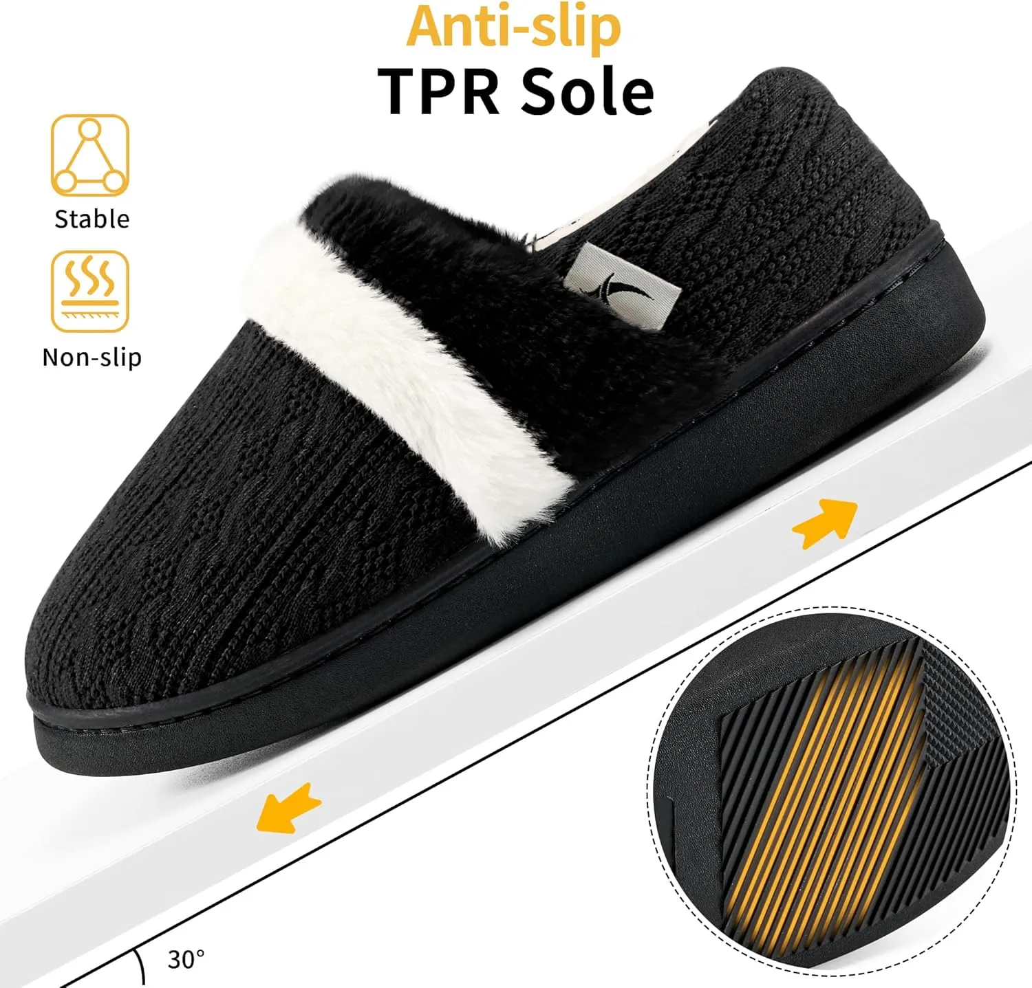 Women Slippers Fuzzy Ladies Shoes: Warm House Slippers for Indoor Outdoor