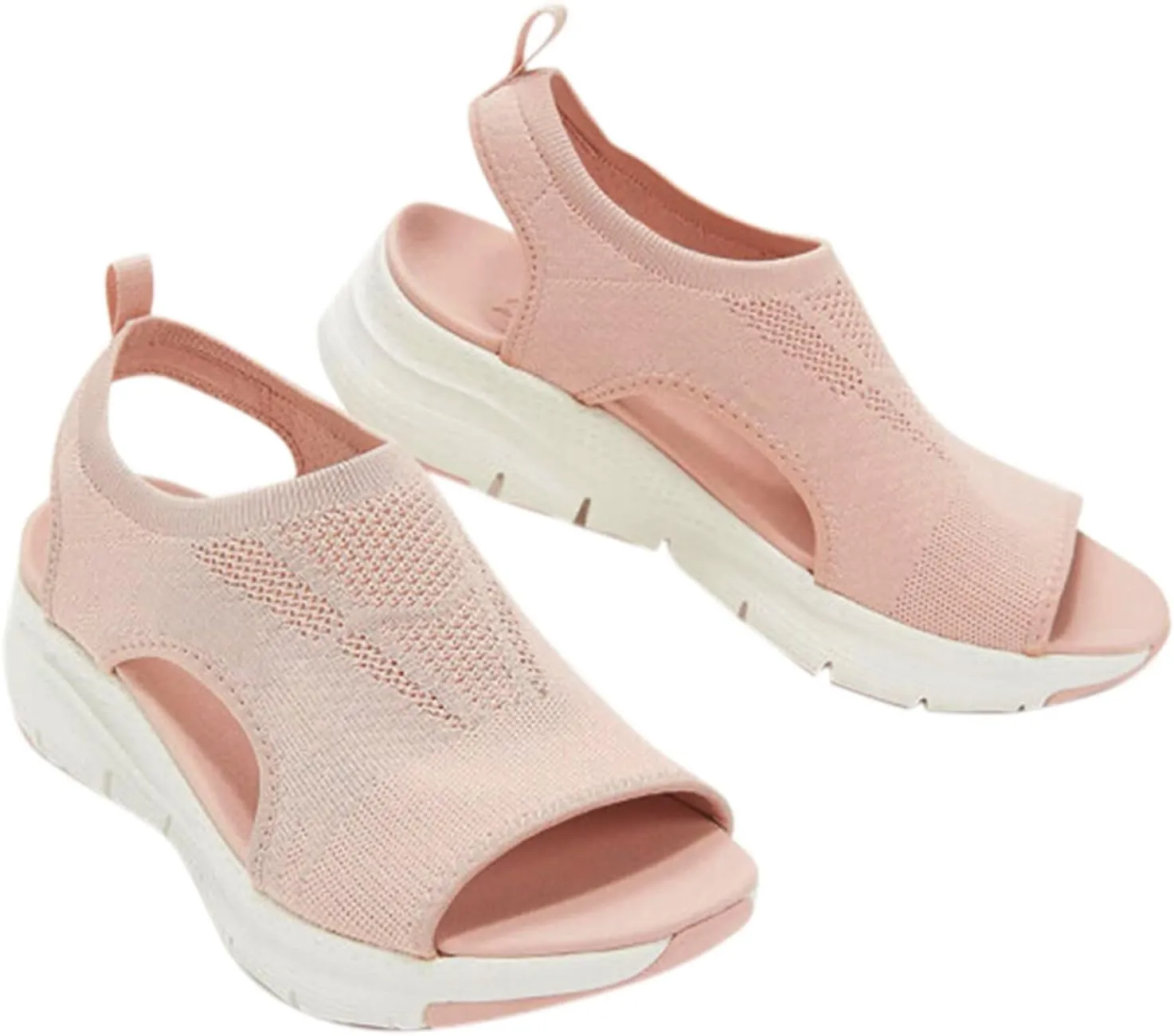 Women Sport Sandals Open Toe Walking Sandals Soft Mesh Sneakers Dressy Summer Wide Width Sandals Causal Comfortable Sandals
