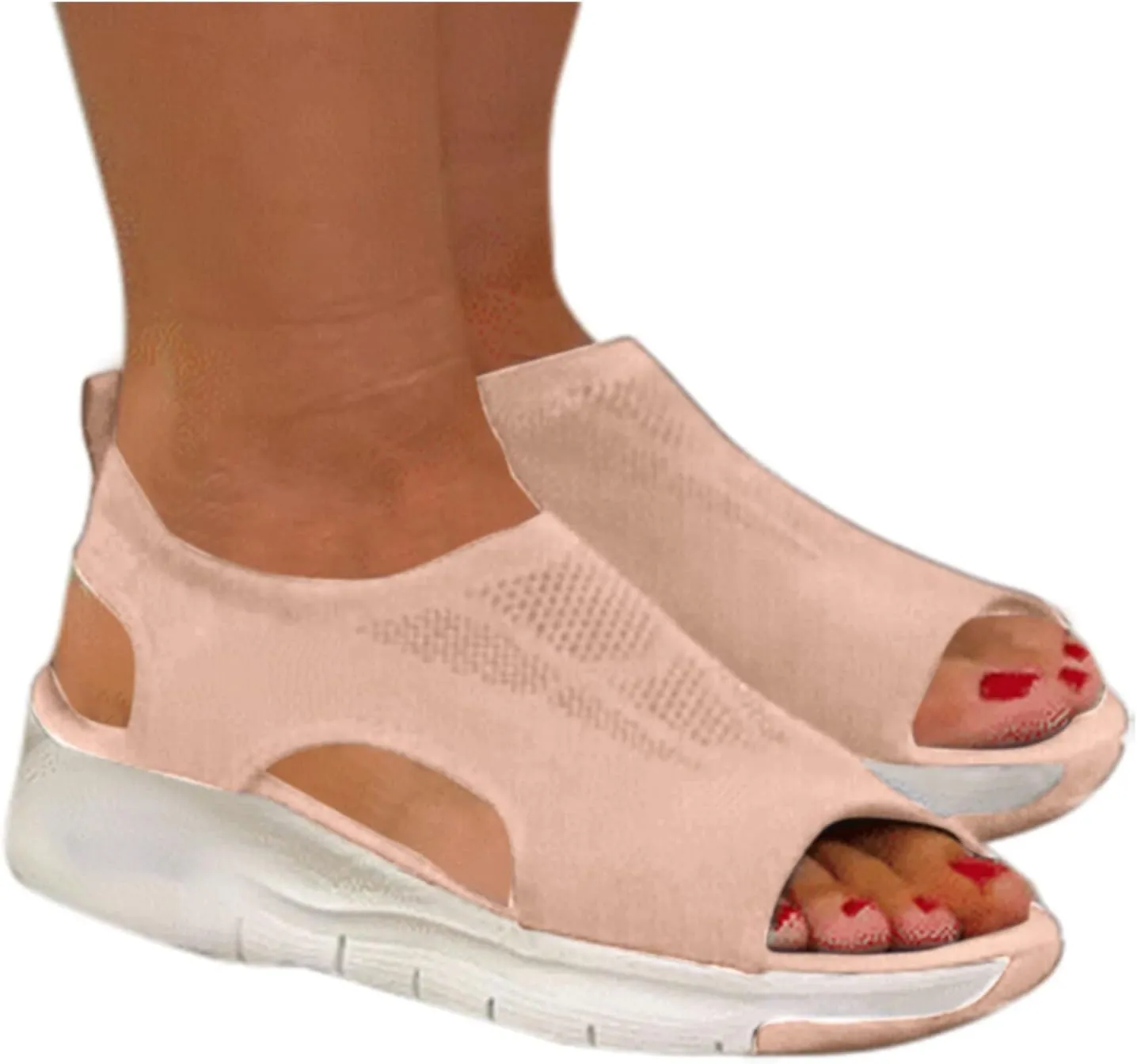 Women Sport Sandals Open Toe Walking Sandals Soft Mesh Sneakers Dressy Summer Wide Width Sandals Causal Comfortable Sandals