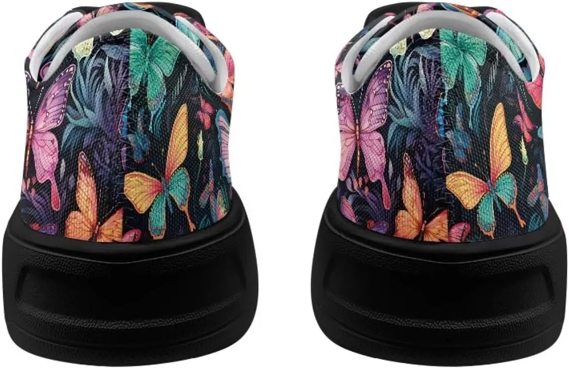 Women's Casual Canvas Sneakers Comfortable Low Top Walking Shoes Classic Lightweight Tennis Shoes Fashion Sneakers