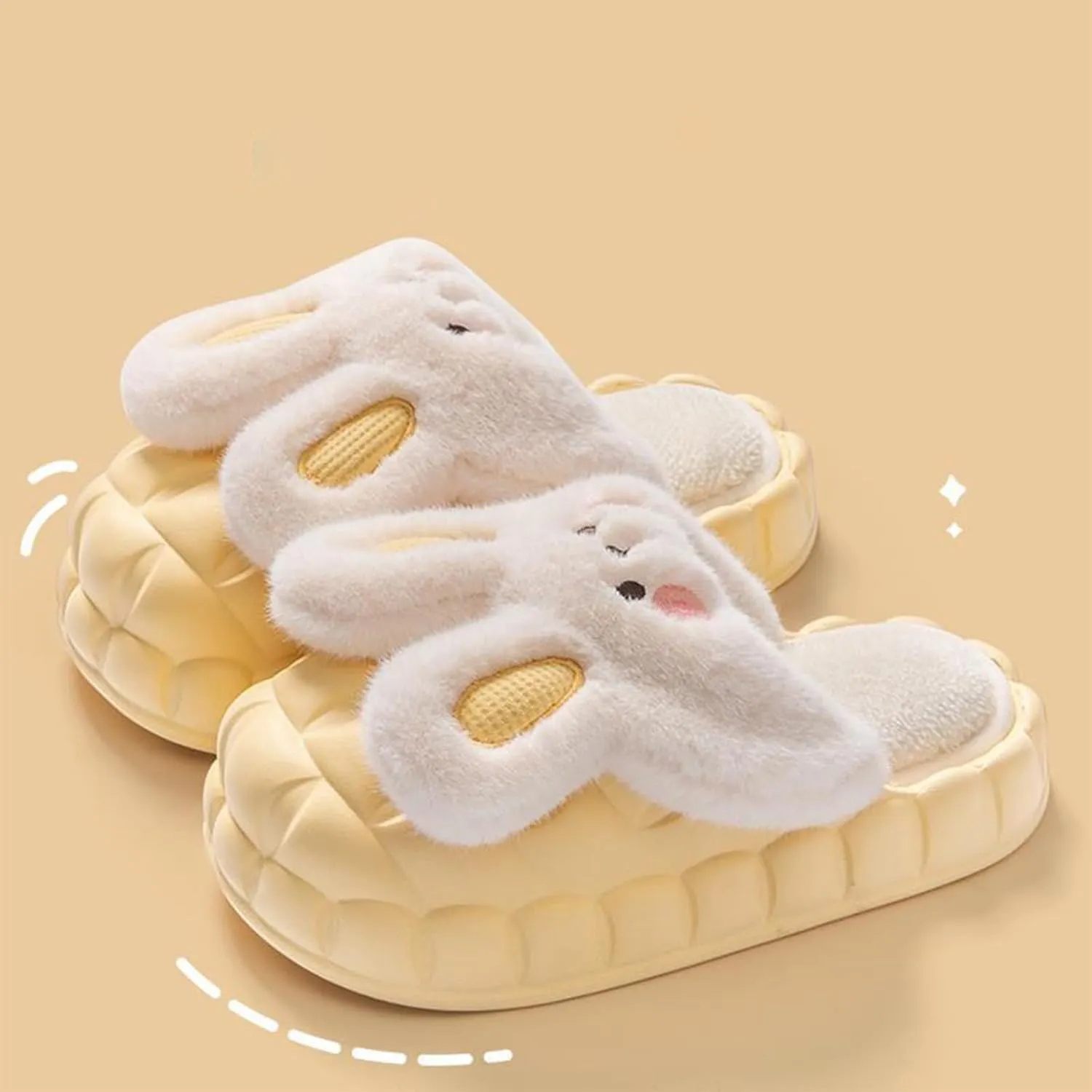 Womens Cute Bunny Animal Slippers Fluffy 3d Rabbit Indoor Outdoor House Slipper Shoes Comfortable Soft Home Slippers