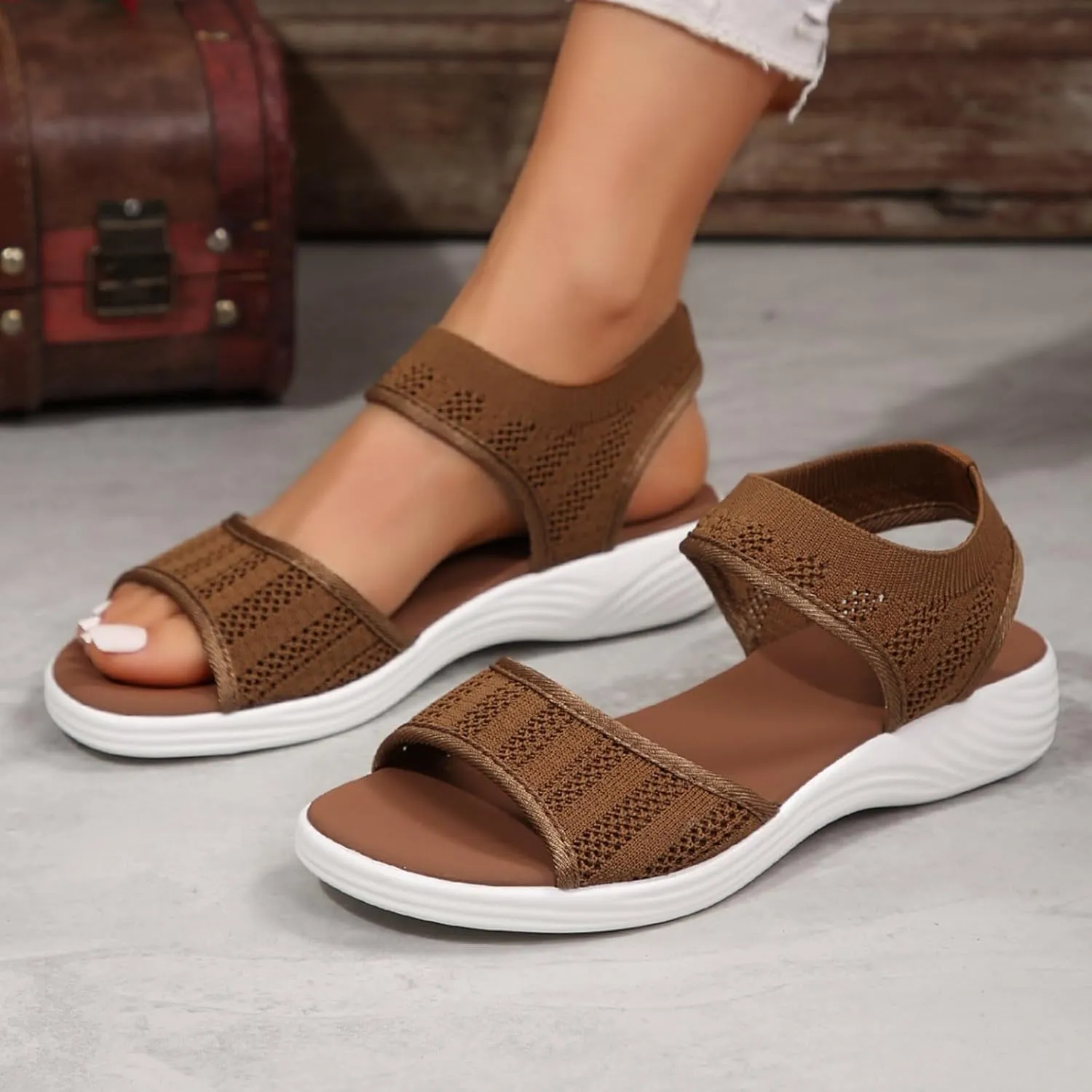 Women's Fashion Platform Sandals Women Open Toe Flatform Fashion Sandal Orthopedic Sandals with Arch Support