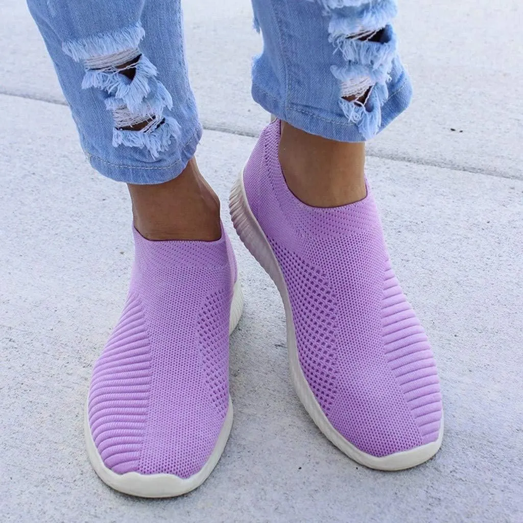 Women's Fashion Sport Breathable Mesh Platform Sneakers Pull On Sneakers Womens Womens Shoes Casual Fall Slip On Wide Width Women Sneakers Size 9.5 Wide Zapatos Ortop??Dicos para Mujer De Vestir