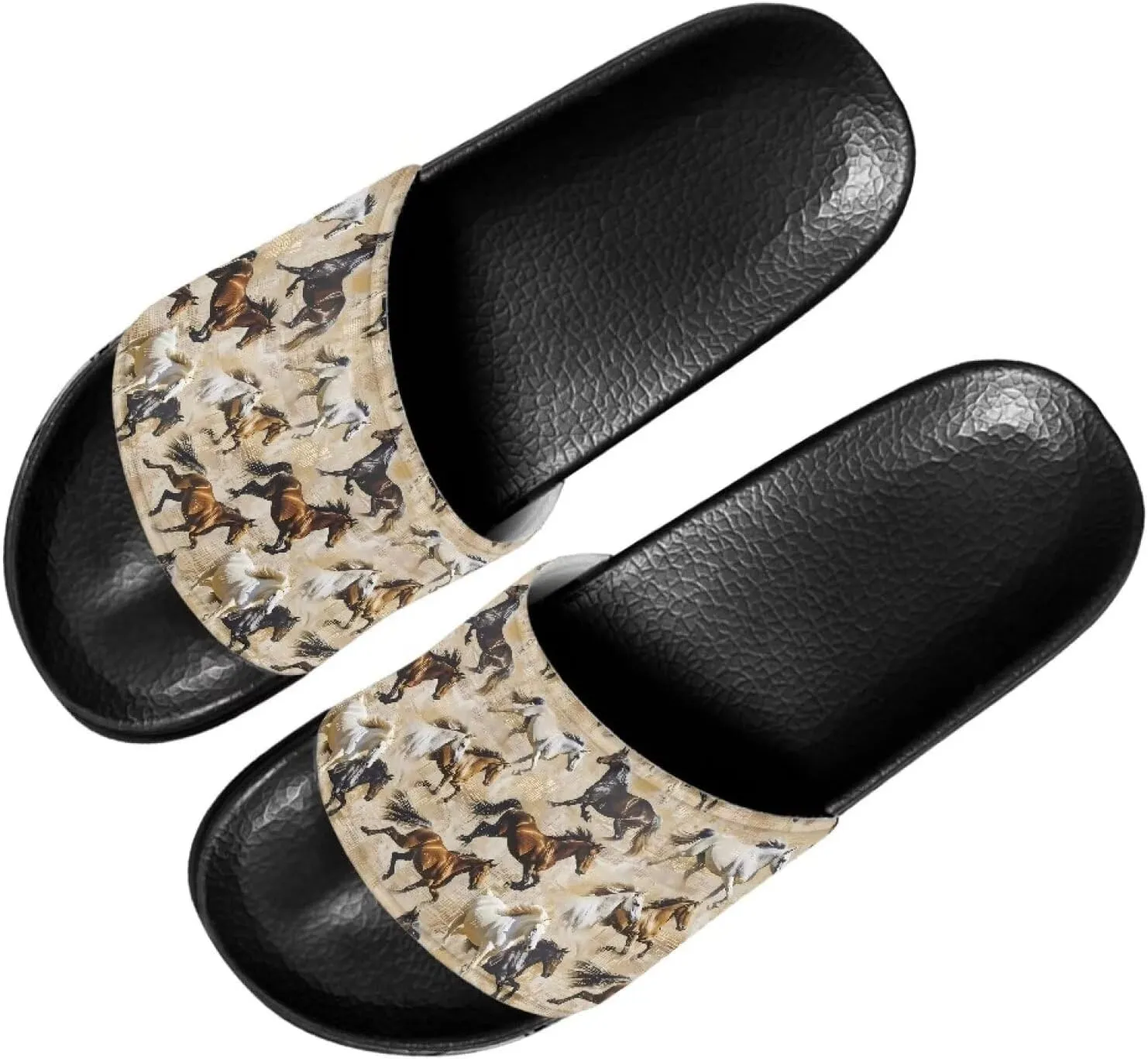 Women's Flat Sandals Comfortable Slip On Leather Slide Sandals, Women's Slide Sandals Size 6-13.5