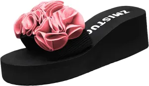 Womens Flat Sandals Comfortable Slip on Shoes Lightweight Summer Womens Flat Beach Shoes