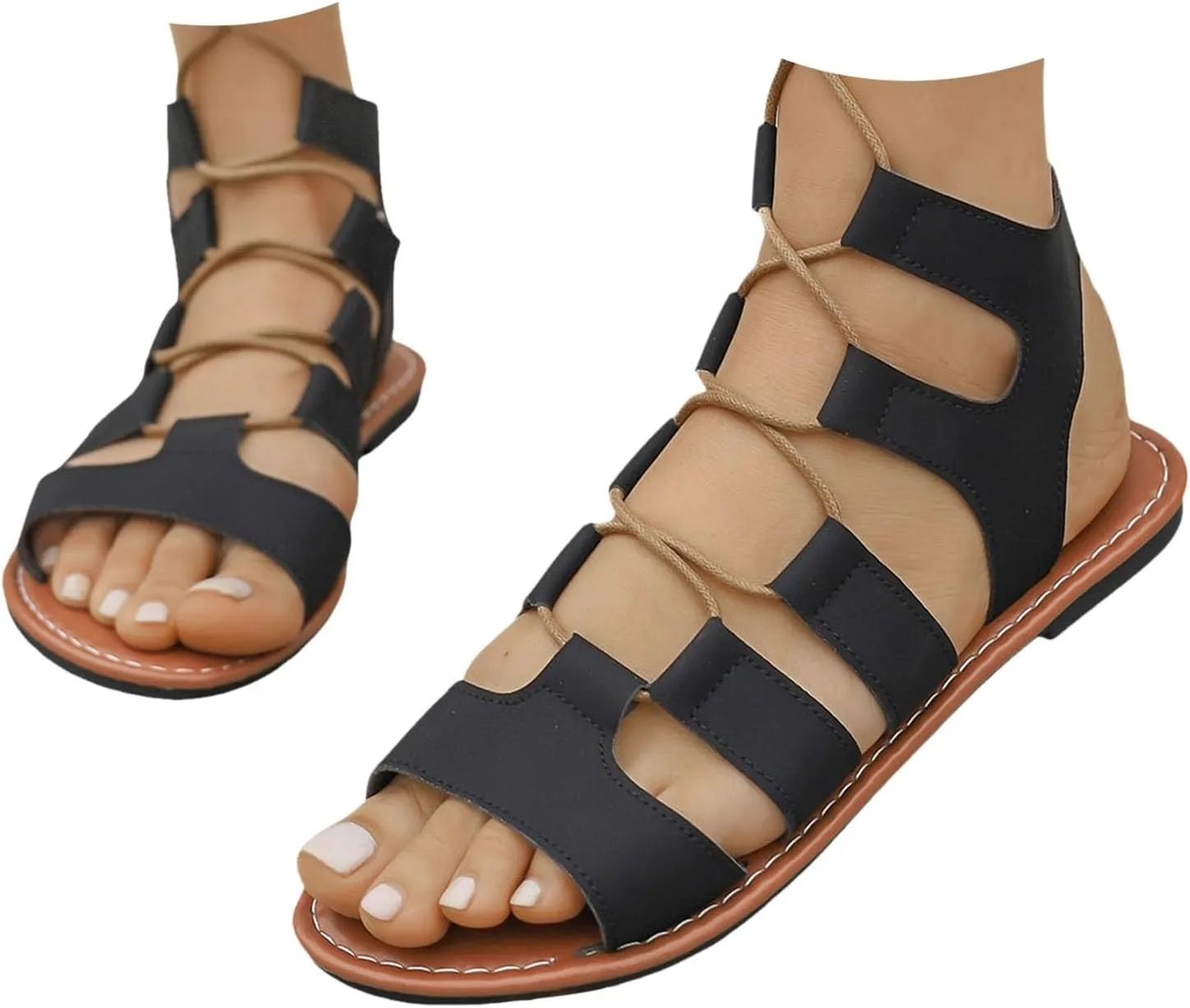 Womens Gladiator Sandals Comfortable Neutral Sandals Water Shoes With Back Strap Wide Platform Sandals For Women