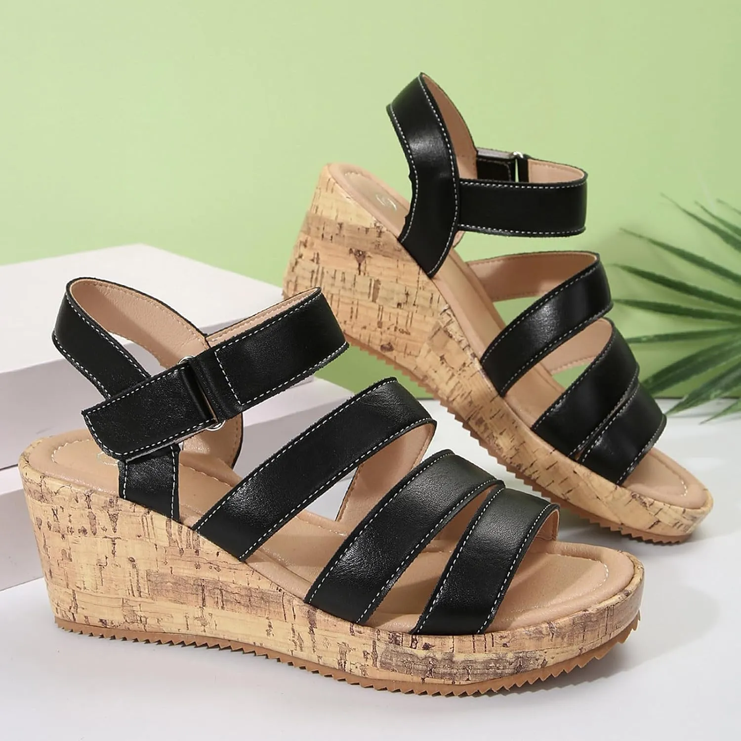 Women's Gladiator Wedge Sandal Platform Dressy Orthopedic Comfortable Open Toe Walking Flat Sandals