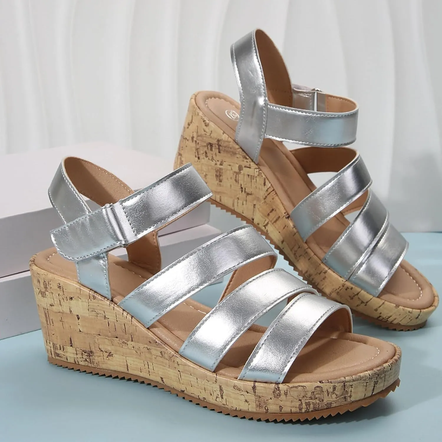 Women's Gladiator Wedge Sandal Platform Dressy Orthopedic Comfortable Open Toe Walking Flat Sandals