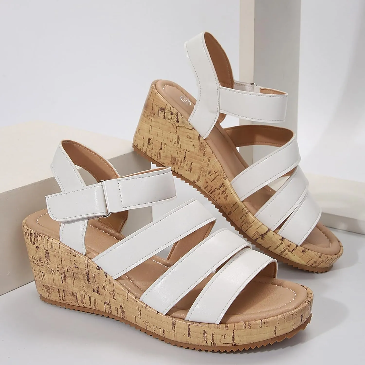 Women's Gladiator Wedge Sandal Platform Dressy Orthopedic Comfortable Open Toe Walking Flat Sandals