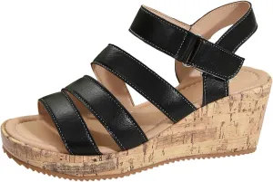 Women's Gladiator Wedge Sandal Platform Dressy Orthopedic Comfortable Open Toe Walking Flat Sandals