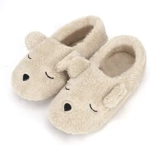 Womens Indoor Warm Fleece Slippers Ladies Girls Cartoon Winter Soft Cozy Booties Non-slip Plush Slip-on Shoes Ankle Boots