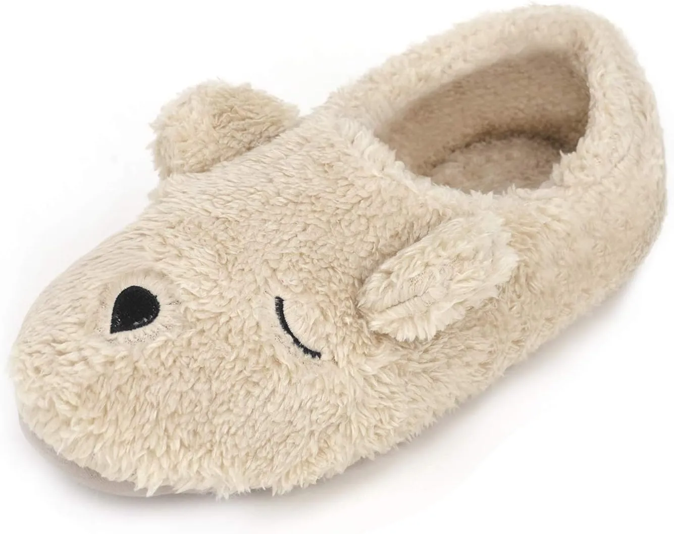 Womens Indoor Warm Fleece Slippers Ladies Girls Cartoon Winter Soft Cozy Booties Non-slip Plush Slip-on Shoes Ankle Boots