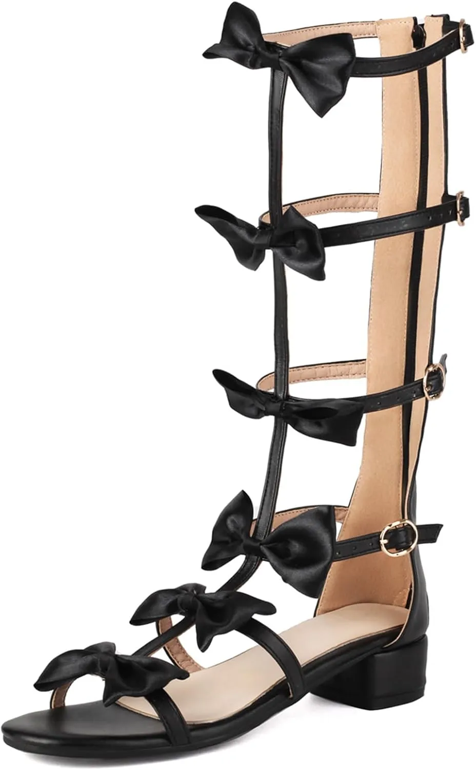 Womens Open Toe Knee High Strappy Gladiator Sandals