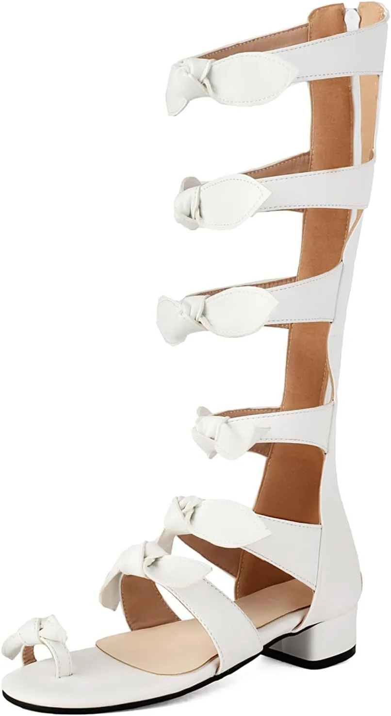 Womens Open Toe Knee High Strappy Gladiator Sandals