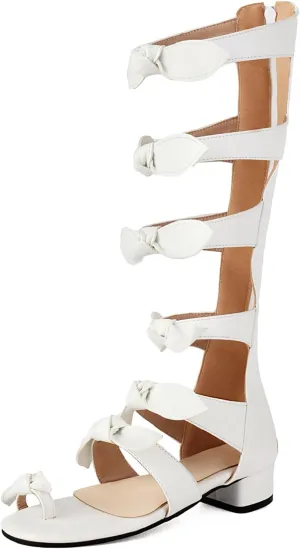 Womens Open Toe Knee High Strappy Gladiator Sandals