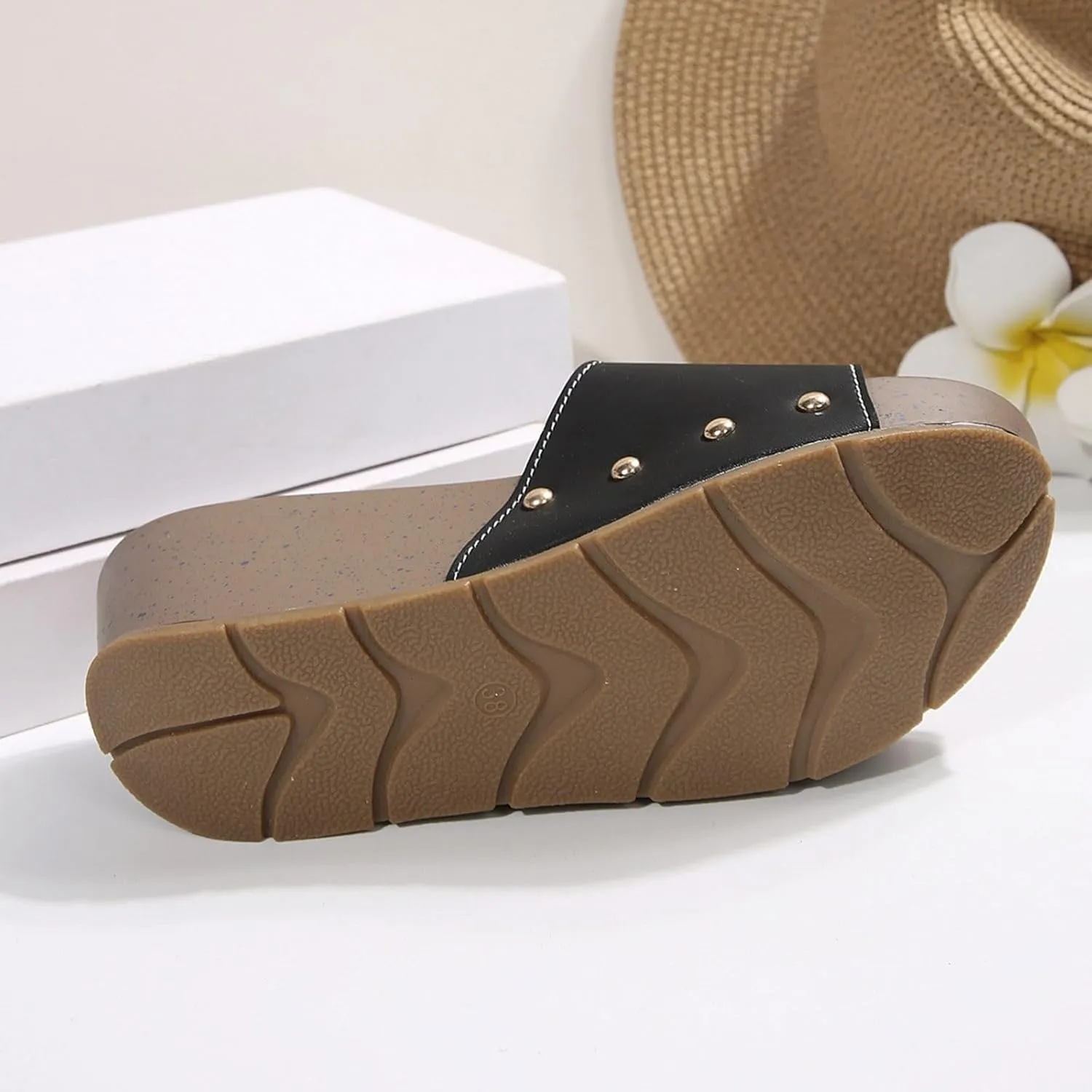 Womens Orthopedic Platform Wedge Sandals with Arch Support Summer Open Toe Fish Mouth Fashion Casual Slippers Comfortable Walking Slip On Beach Vacation Travel Working Shoes
