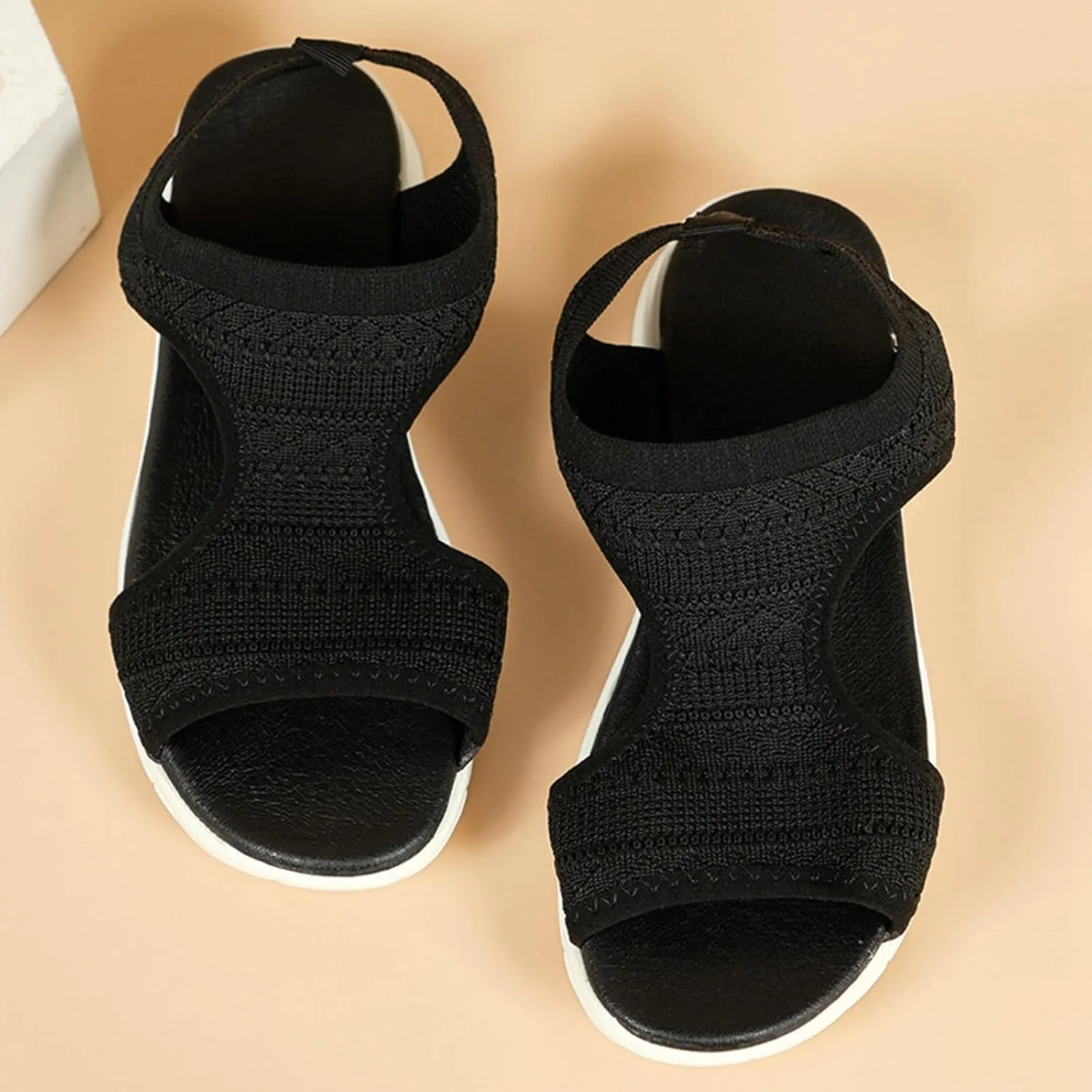 Women's Orthopedic Walking Sandals Dressy Woven Mat Sandals for Women Breathable Comfortable Shoes Arch Support Wide Fit Sport Sandals Athletic Hiking Outdoor Soft Sole Sandals