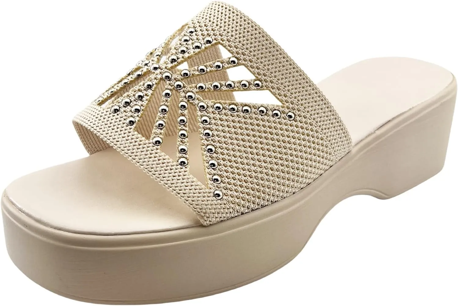 Womens Platform Slide Sandal Open Toe Slide On Comfortable Cute Flat Wedges Shoes Dressy Summer Fashion Outdoor Beach Sandals