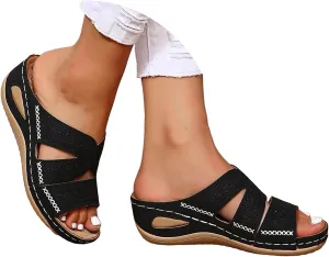 Women's Sandals 2024, Summer Wedge Yoga Mat Walking Orthopedic Sandals with Plantar Fasciitis Arch Support Sandals