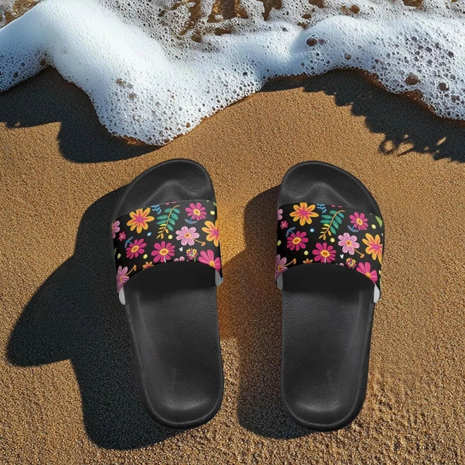 Women's Slide Sandals Casual Beach Pool Sandals Anti Slip Indoor & Outdoor Slide Slippers