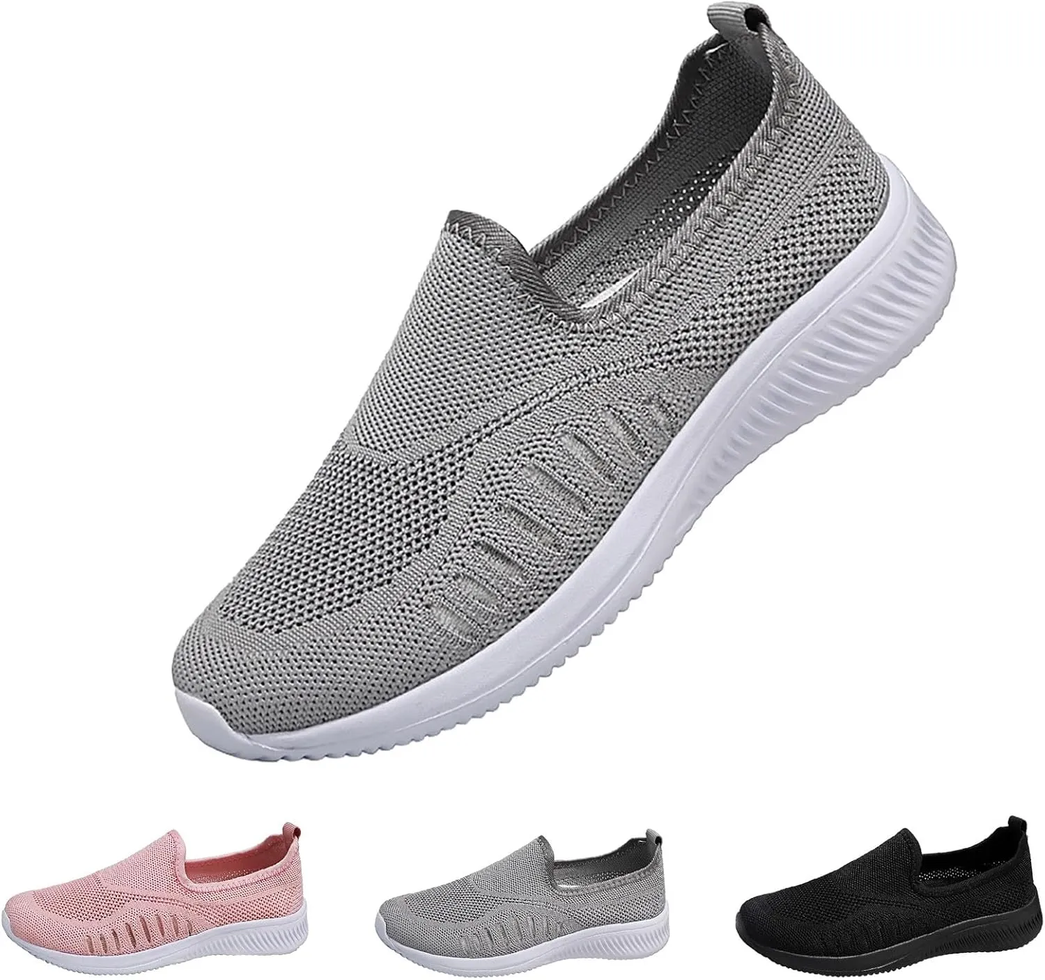 Women's Soft Orthopedic Shoes Breathable Woven Go Walking Slip On Foam Shoes Arch Support Hands Bass Shoes Men Casual