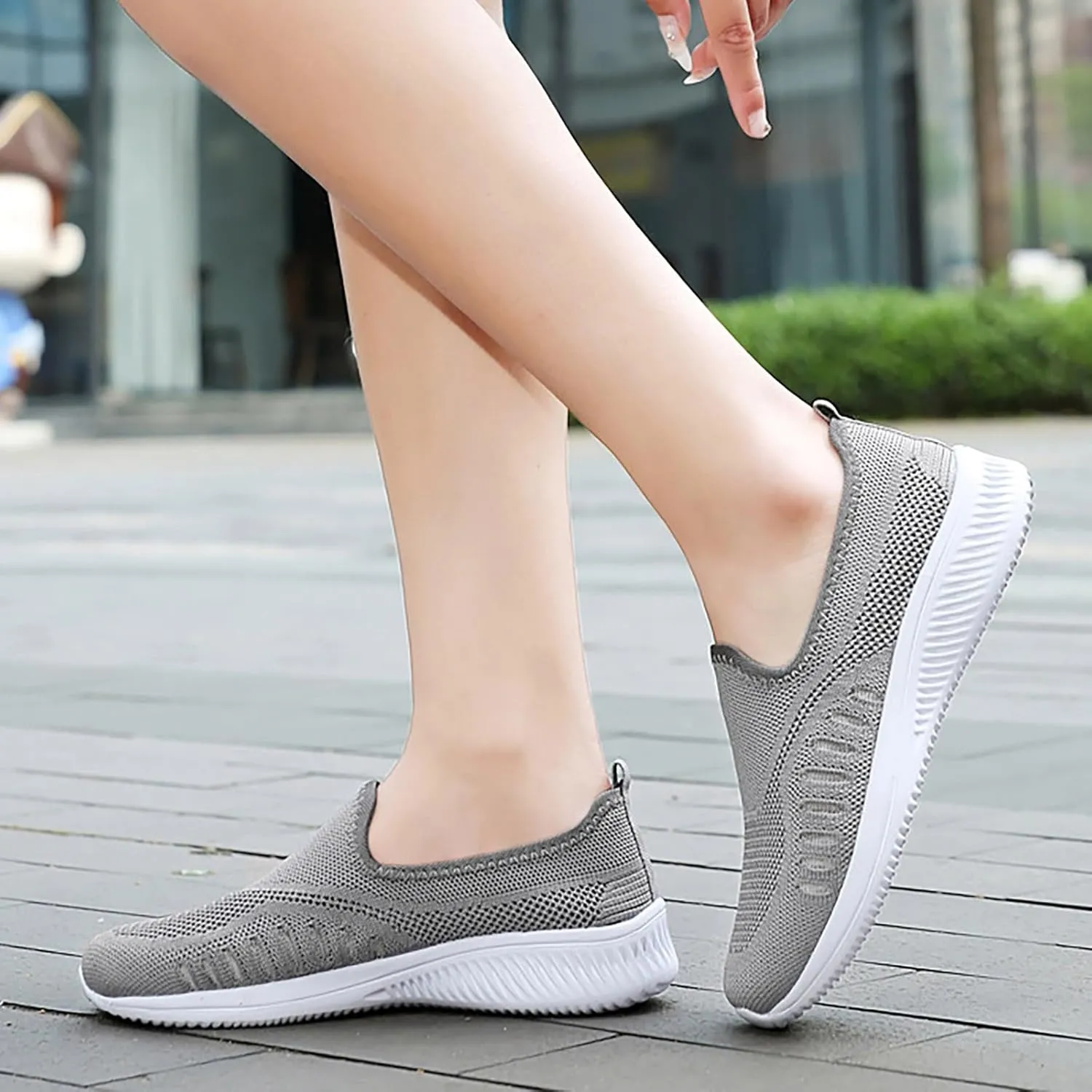 Women's Soft Orthopedic Shoes Breathable Woven Go Walking Slip On Foam Shoes Arch Support Hands Bass Shoes Men Casual