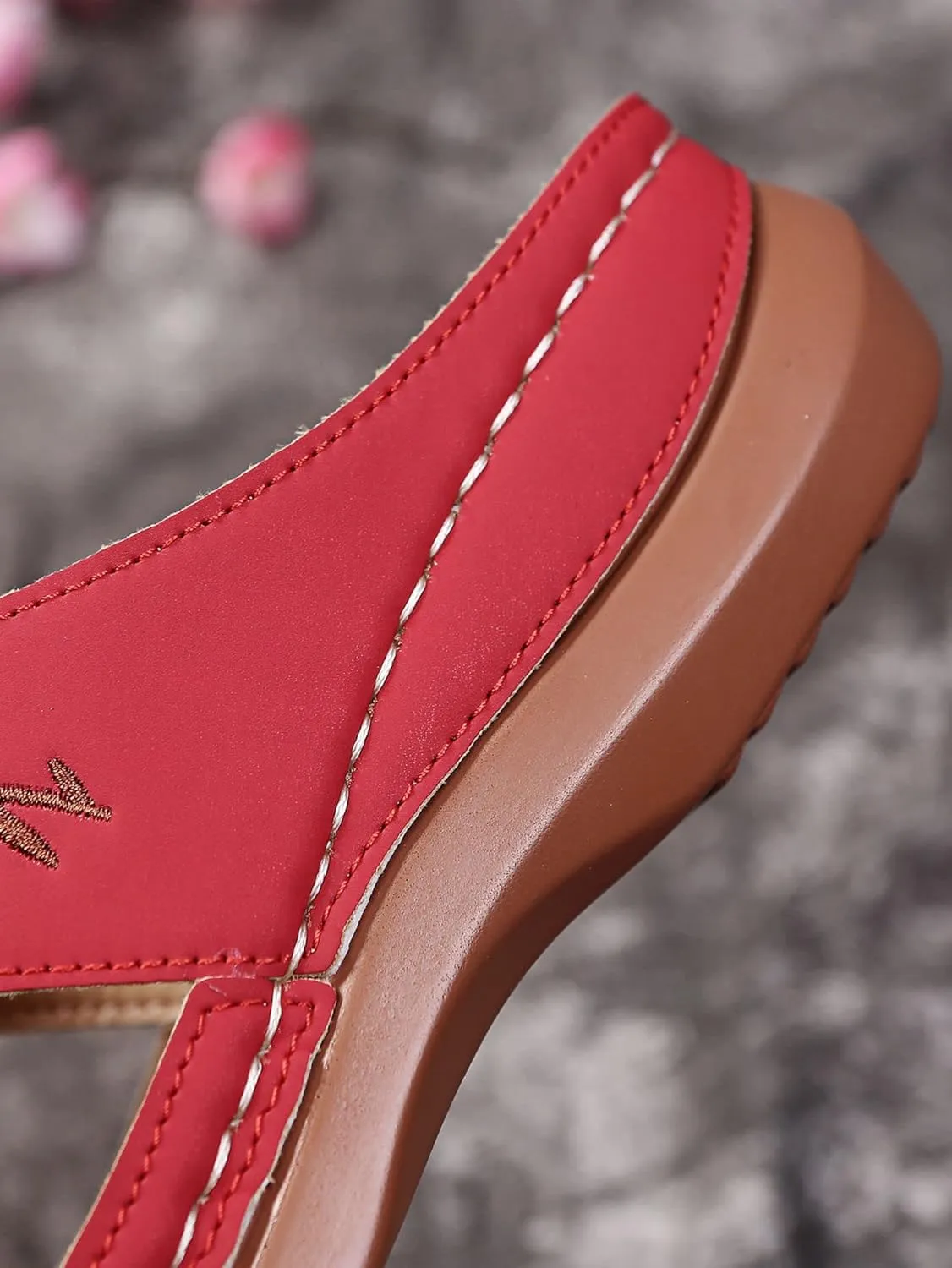 Women's Wedge Sandals Hollow Floral Embroidery With Arch Support Comfortable Orthopedic Sandal Size Plus Size Slippers