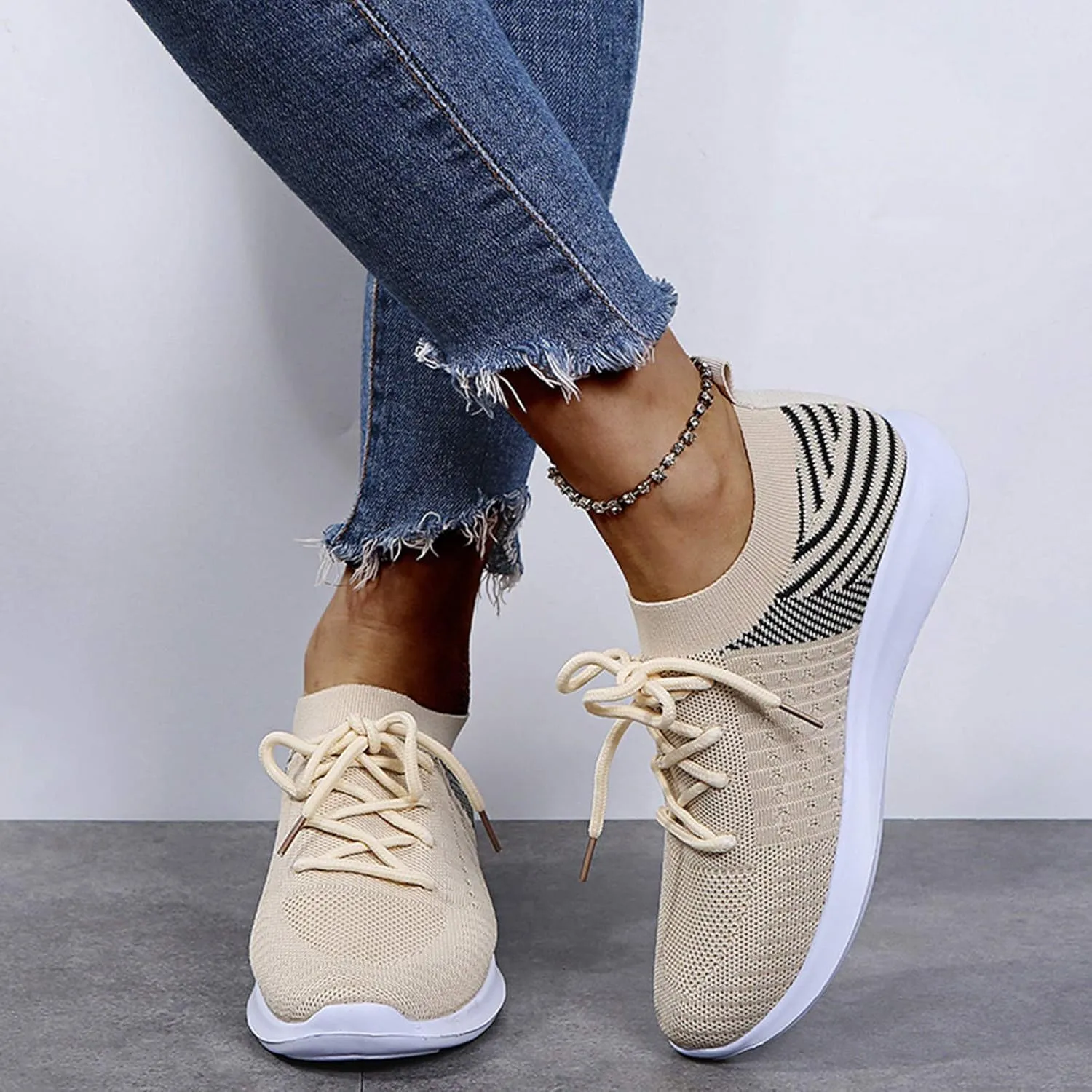 Womens Wide Casual Shoes Women's Shoes Size 8.5 Wide Width Slip Ons Black Sneakers for Women Comfortable Womens Sneakers Size 8 Trendy Zapatos CModos Y Elegantes De Piso para Mujer