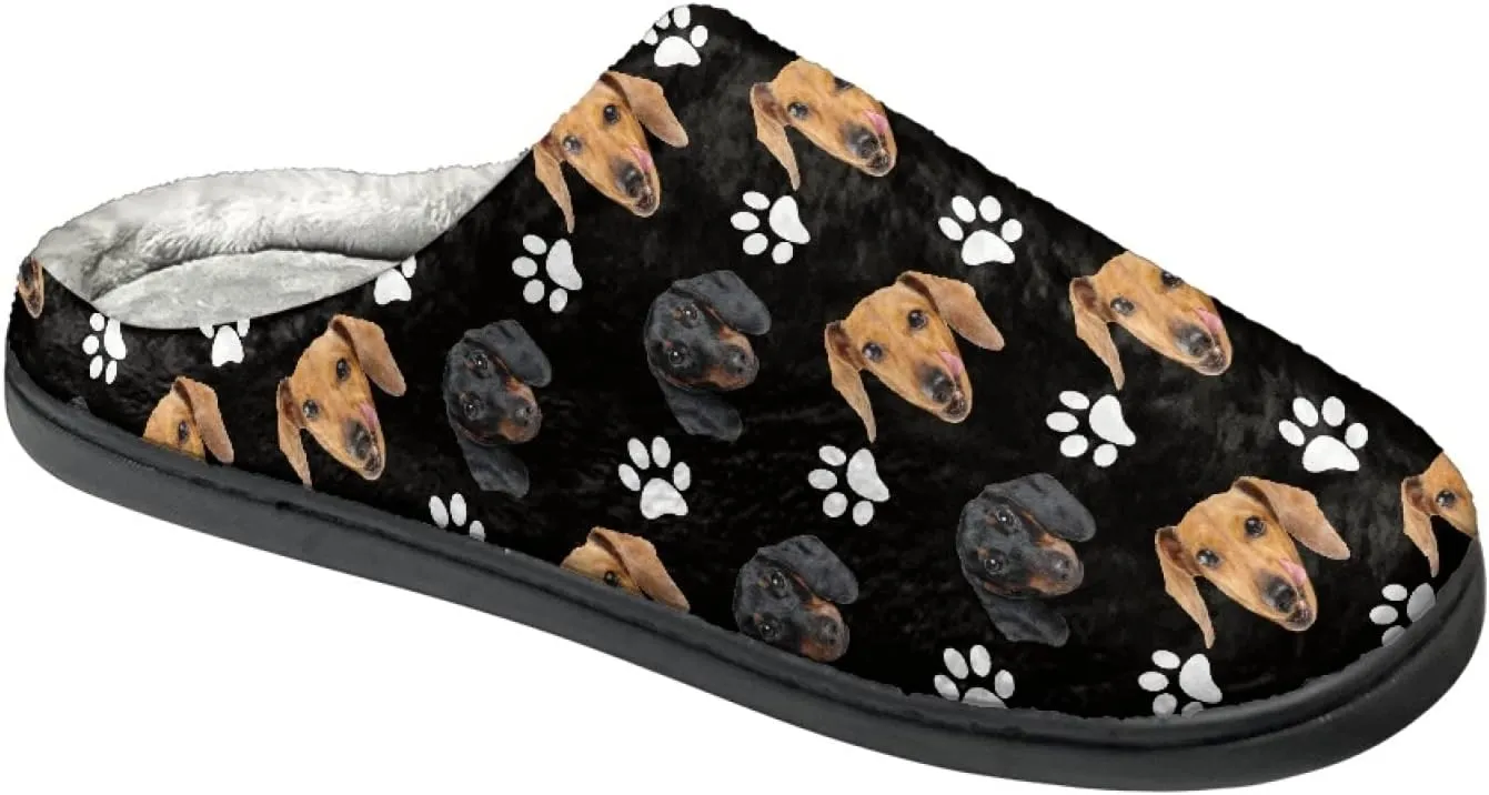 Xoenoiee Men Women Warm Fuzzy Slippers Bedroom Slippers House Shoes Anti Slip Winter Indoor Slippers