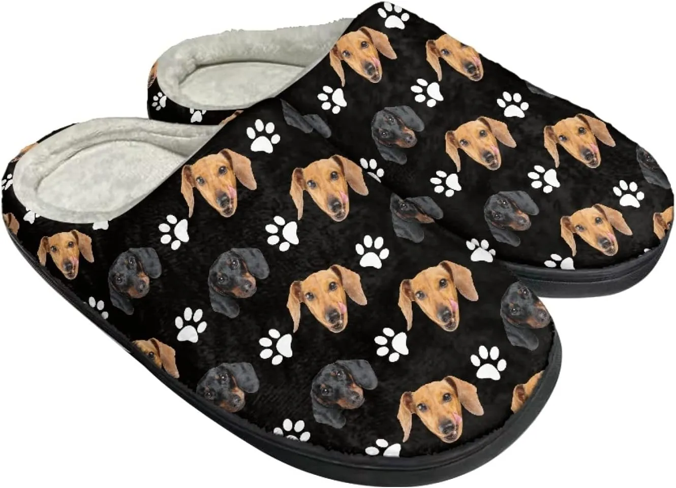 Xoenoiee Men Women Warm Fuzzy Slippers Bedroom Slippers House Shoes Anti Slip Winter Indoor Slippers