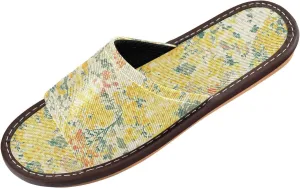 Yellow Little Flowers Men Women Spa Slippers Breathable Dorm Home Slides for Hotel Indoor Indoor