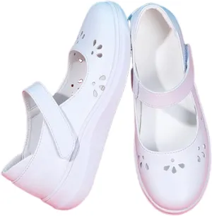 Yytcsjz Women Nurse Sneakers, Womens Non-Slip Breathable Comfortable Working Nurse Shoes, Casual Leather Comfy Orthopedic Wedge Platform Loafers Sneake, for Hospital Nurse Doctors